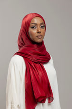 Load image into Gallery viewer, Organza Hijab | Red