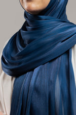 Charger l'image dans la visionneuse de galerie, Organza Hijab | Deep Ocean Blue