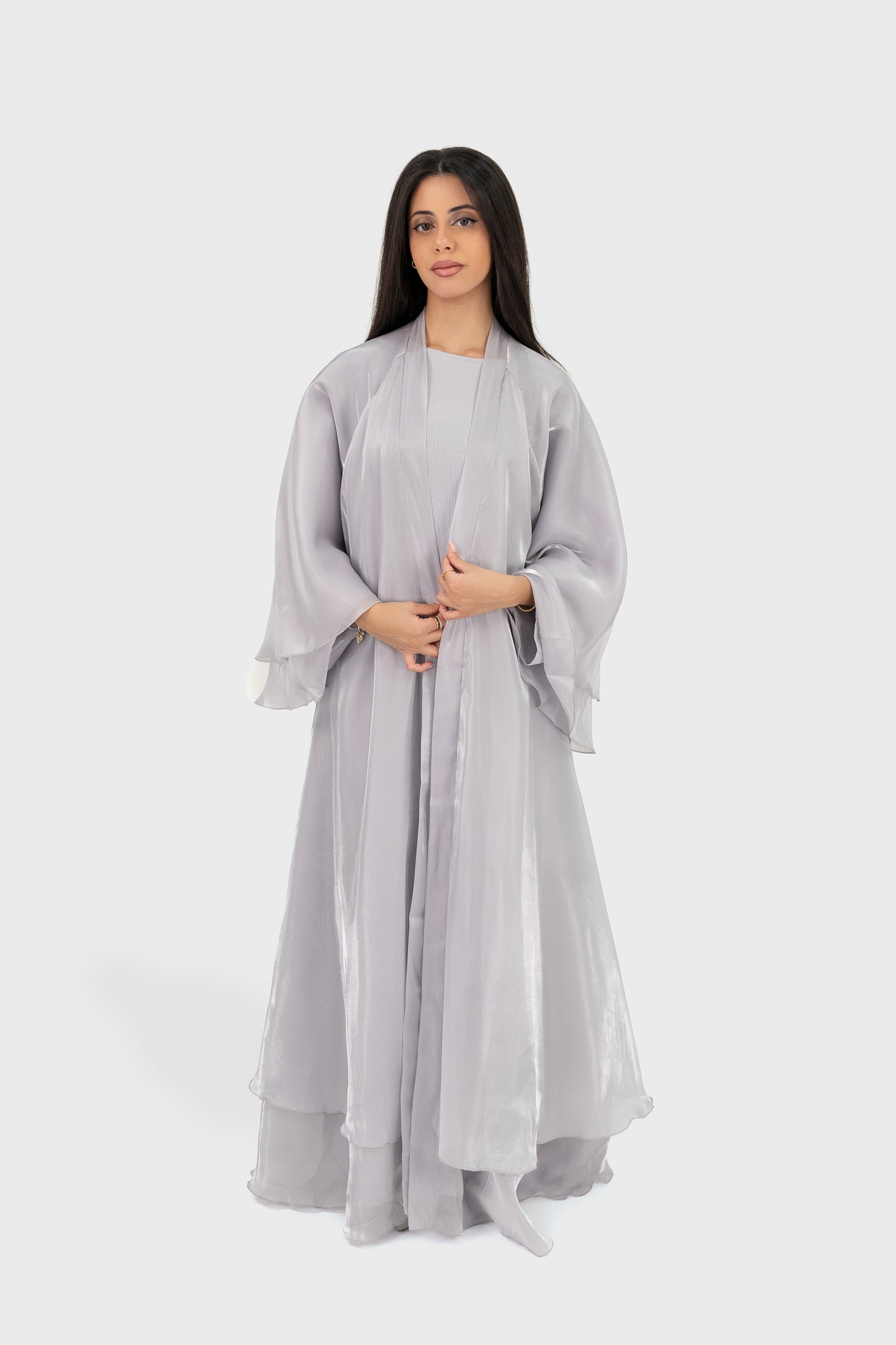 Dreamy Abaya - Soft Silver