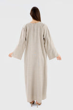 Load image into Gallery viewer, Linen Pocket Abaya | Beige