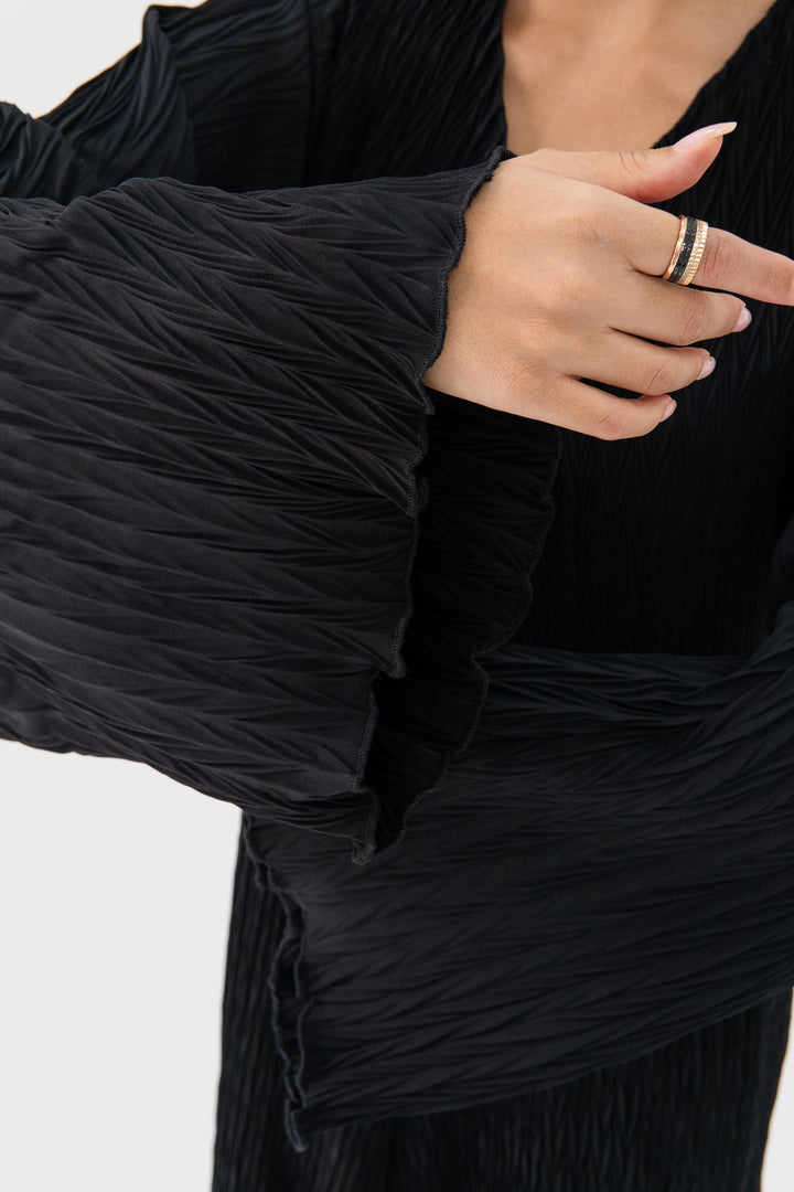 Plisseekleid | SCHWARZ