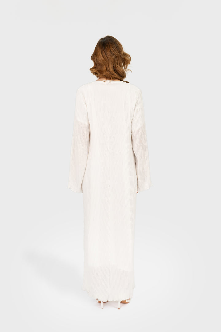 Pleated Dress | White