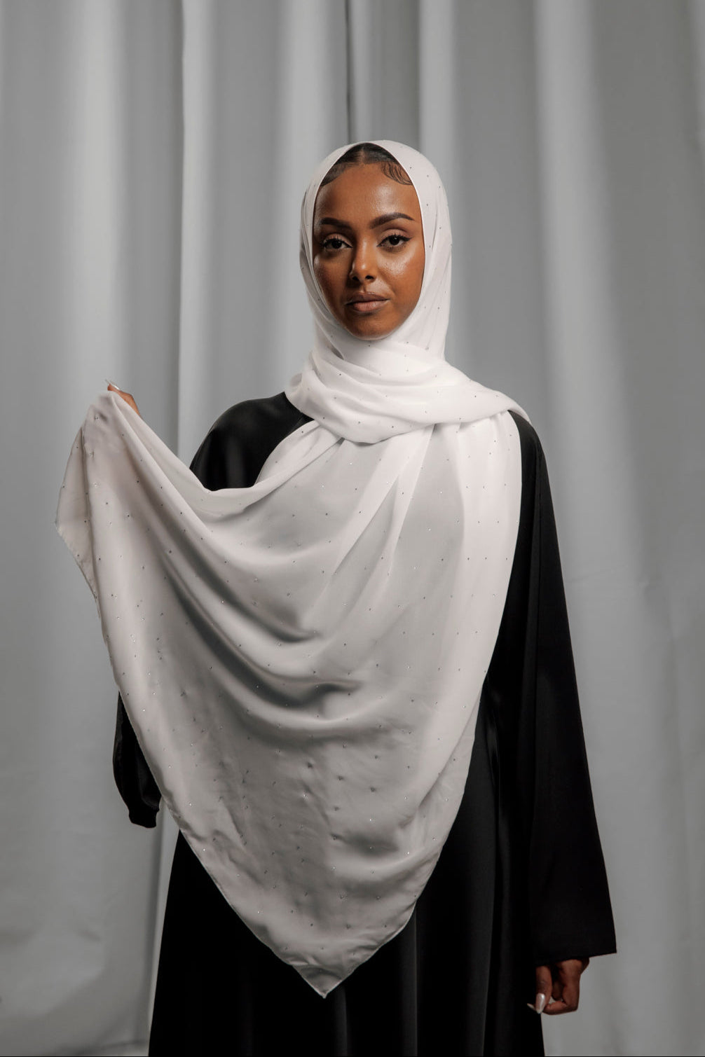 Chiffon Diamond - Pearl White