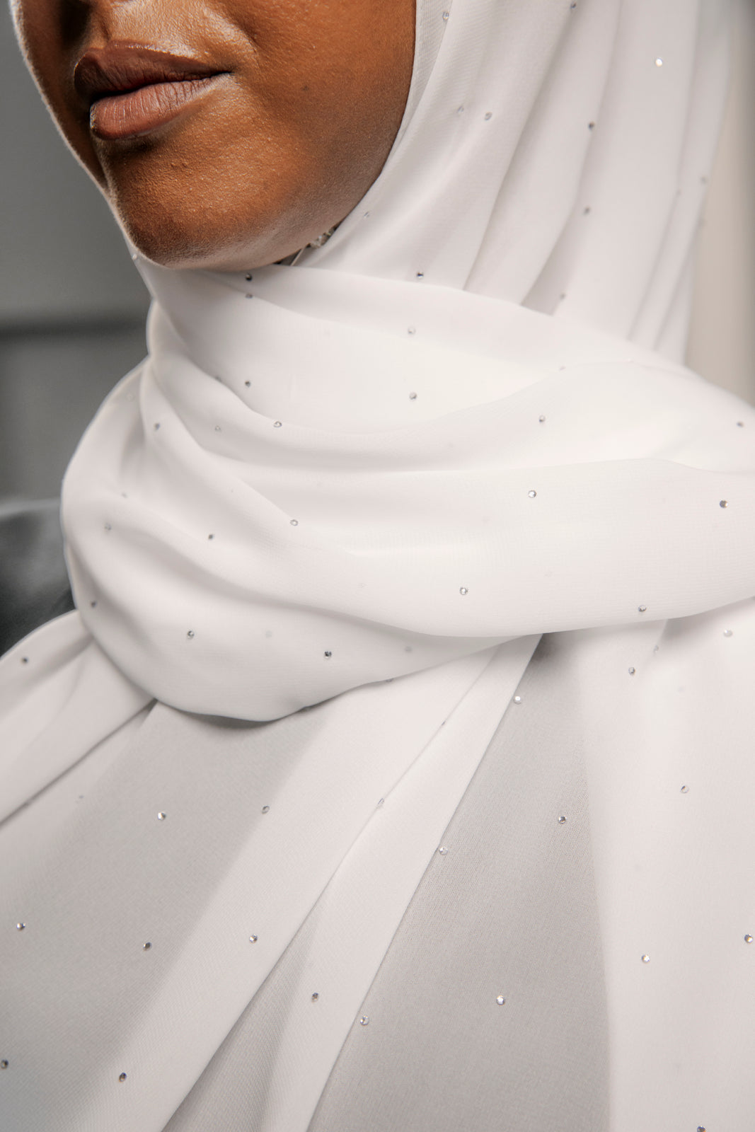 Chiffon Diamond - Pearl White