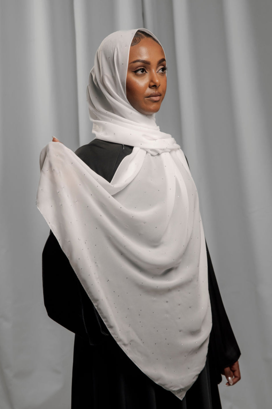 Chiffon Diamond - Pearl White