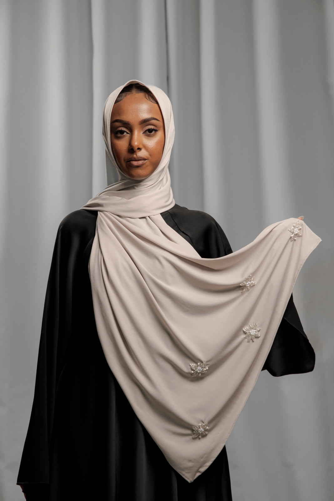 Premium Jersey Handmade Diamond - Pearl Beige