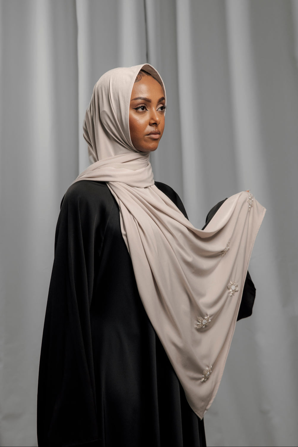 Premium Jersey Handmade Diamond - Pearl Beige