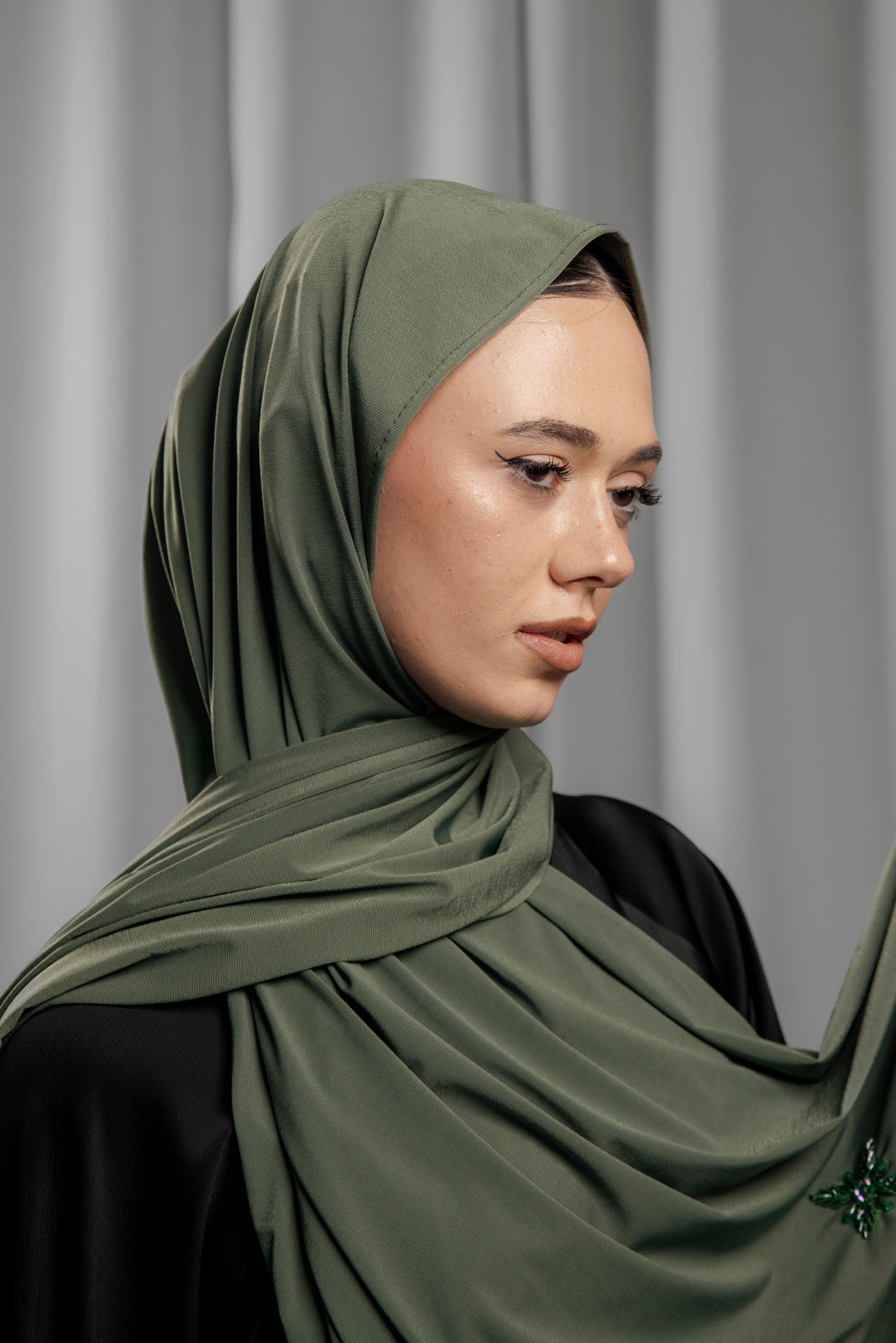Premium Jersey Handmade Diamond - Olive Emerald