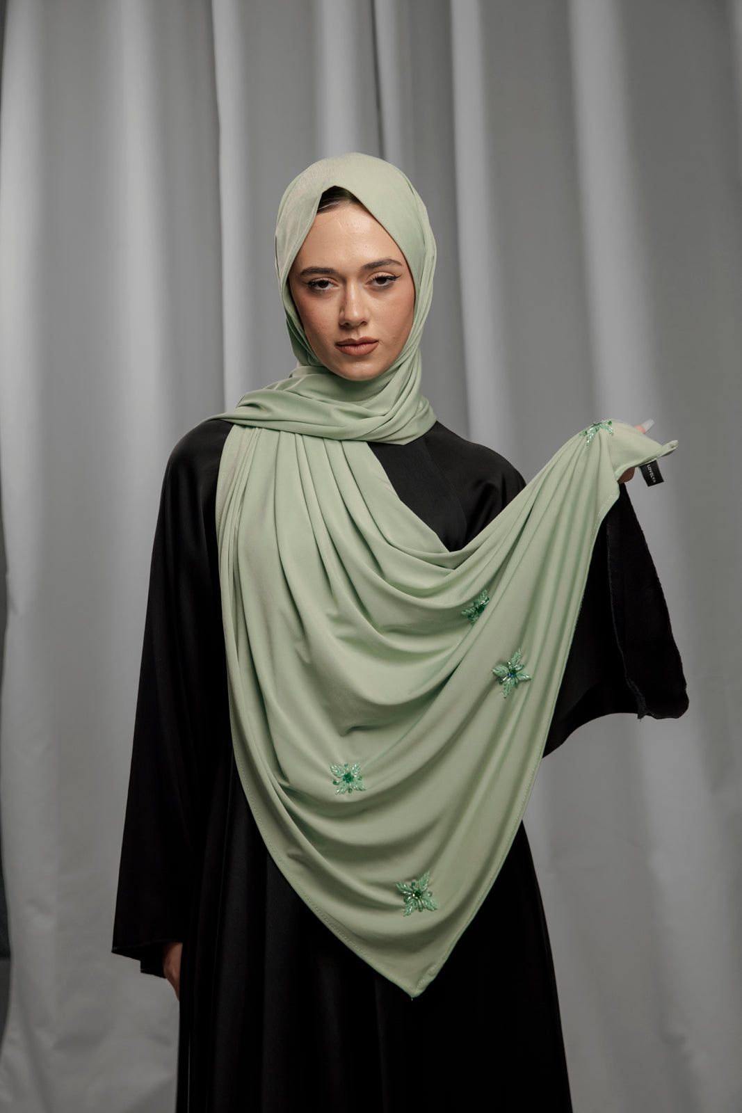 Premium Jersey Handmade Diamond - Sage Green