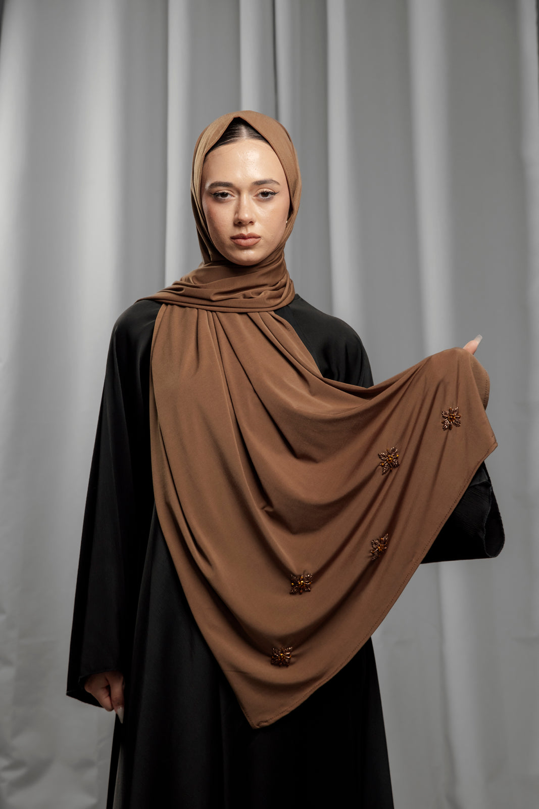 Premium Jersey Handmade Diamond - Chocolate Brown
