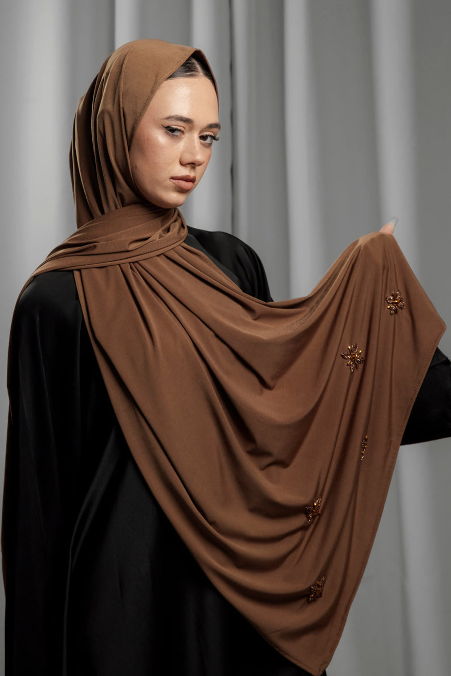 Premium Jersey Handmade Diamond - Chocolate Brown