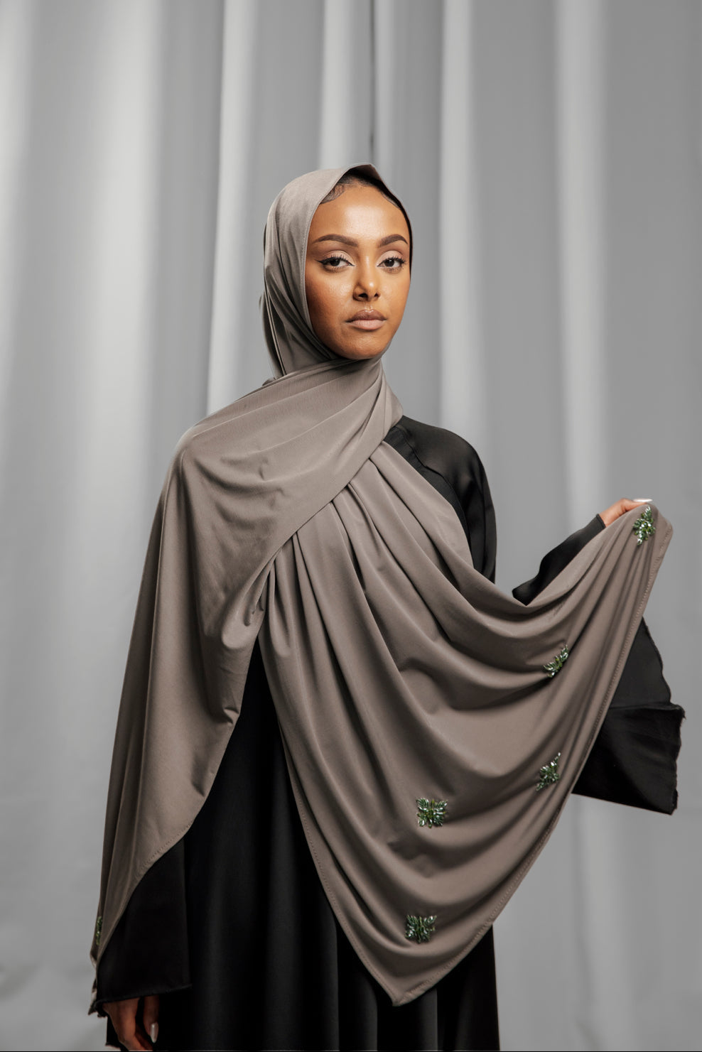 Premium Jersey Handmade Diamond - Misty Taupe
