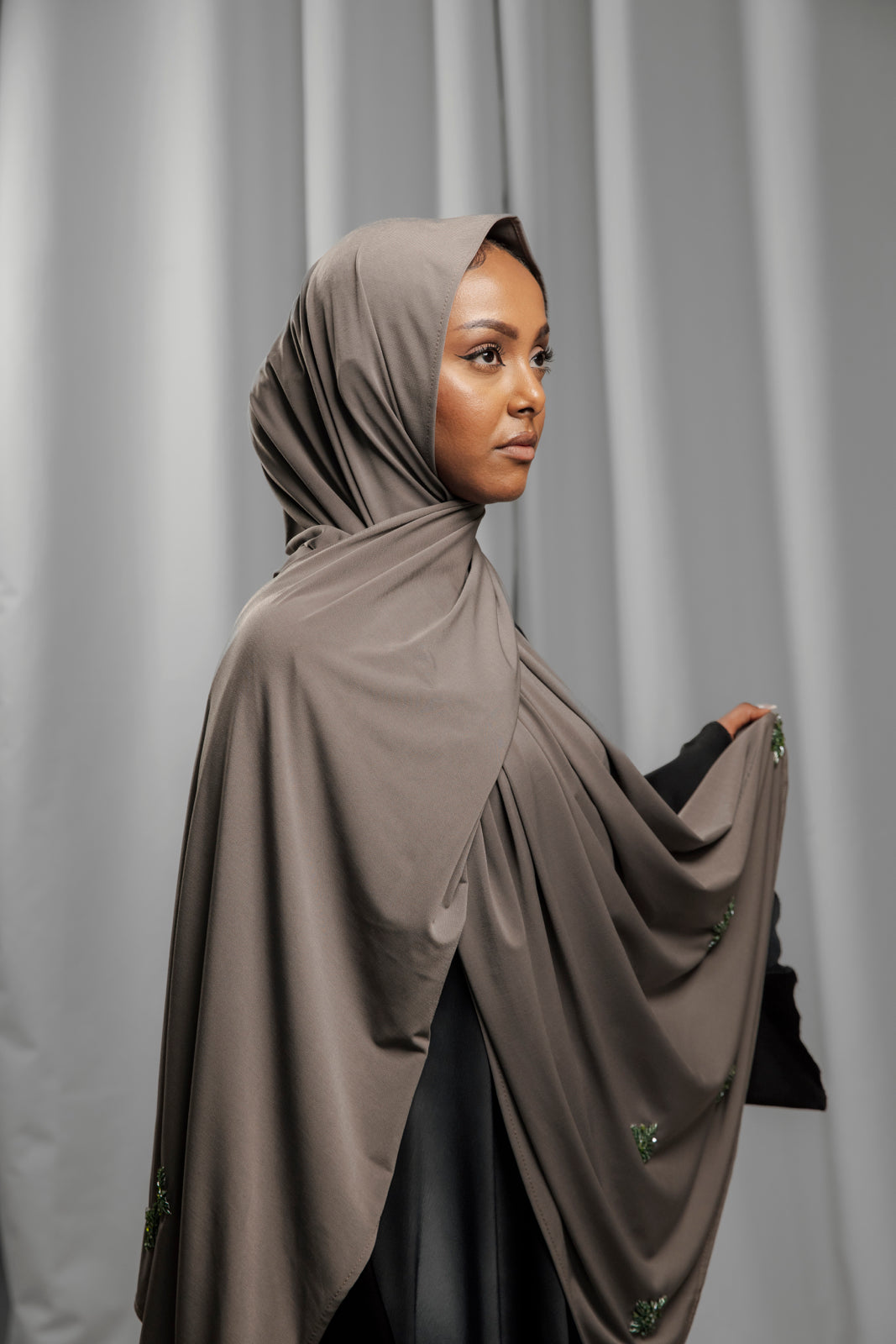 Premium Jersey Handmade Diamond - Misty Taupe