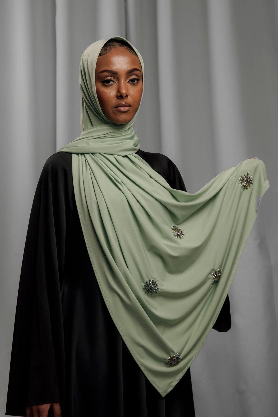 Premium Jersey Diamond - Sage Green
