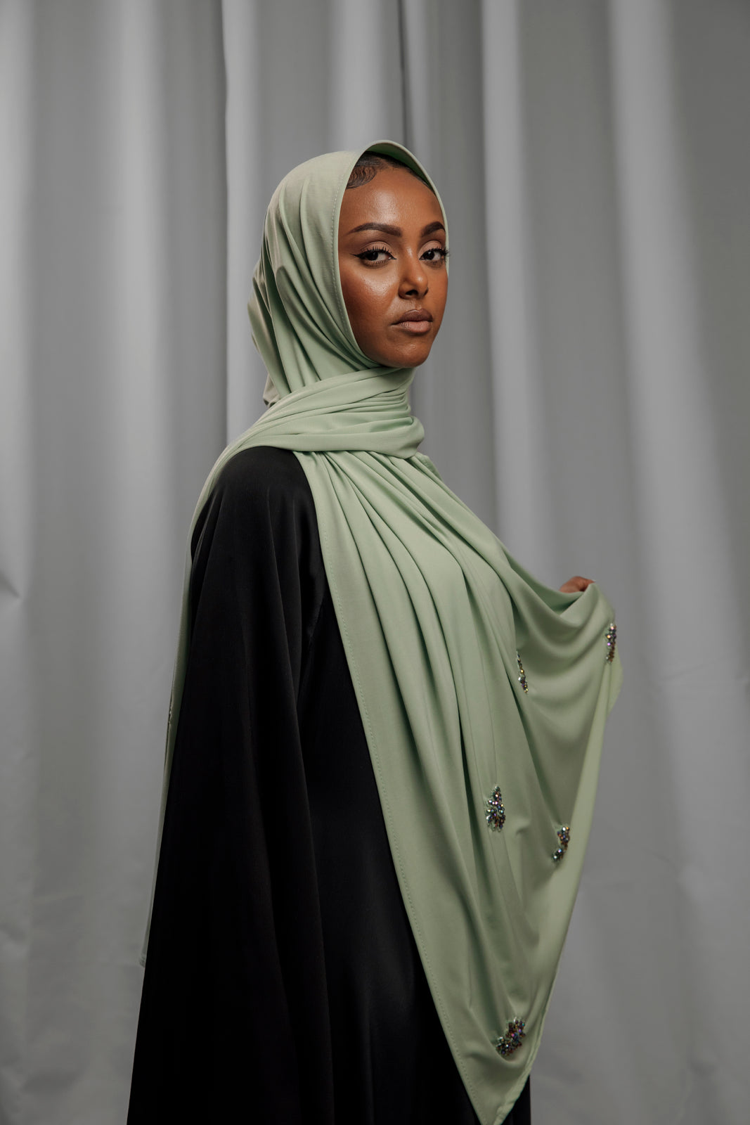 Premium Jersey Diamond - Sage Green