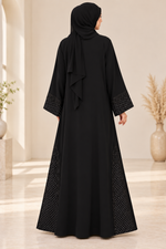Bild in den Galerie-Viewer laden, Élodie Noir – Luxury Polka-Dot Lace Abaya