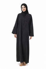Bild in den Galerie-Viewer laden, Floralina Floral Button Abaya – Flower Embellished Modest Abaya