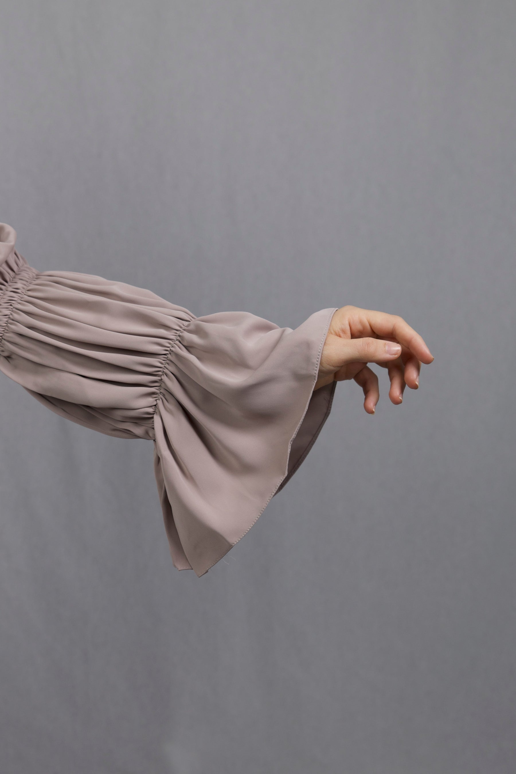 Ruffle Abaya - Dusty Rose