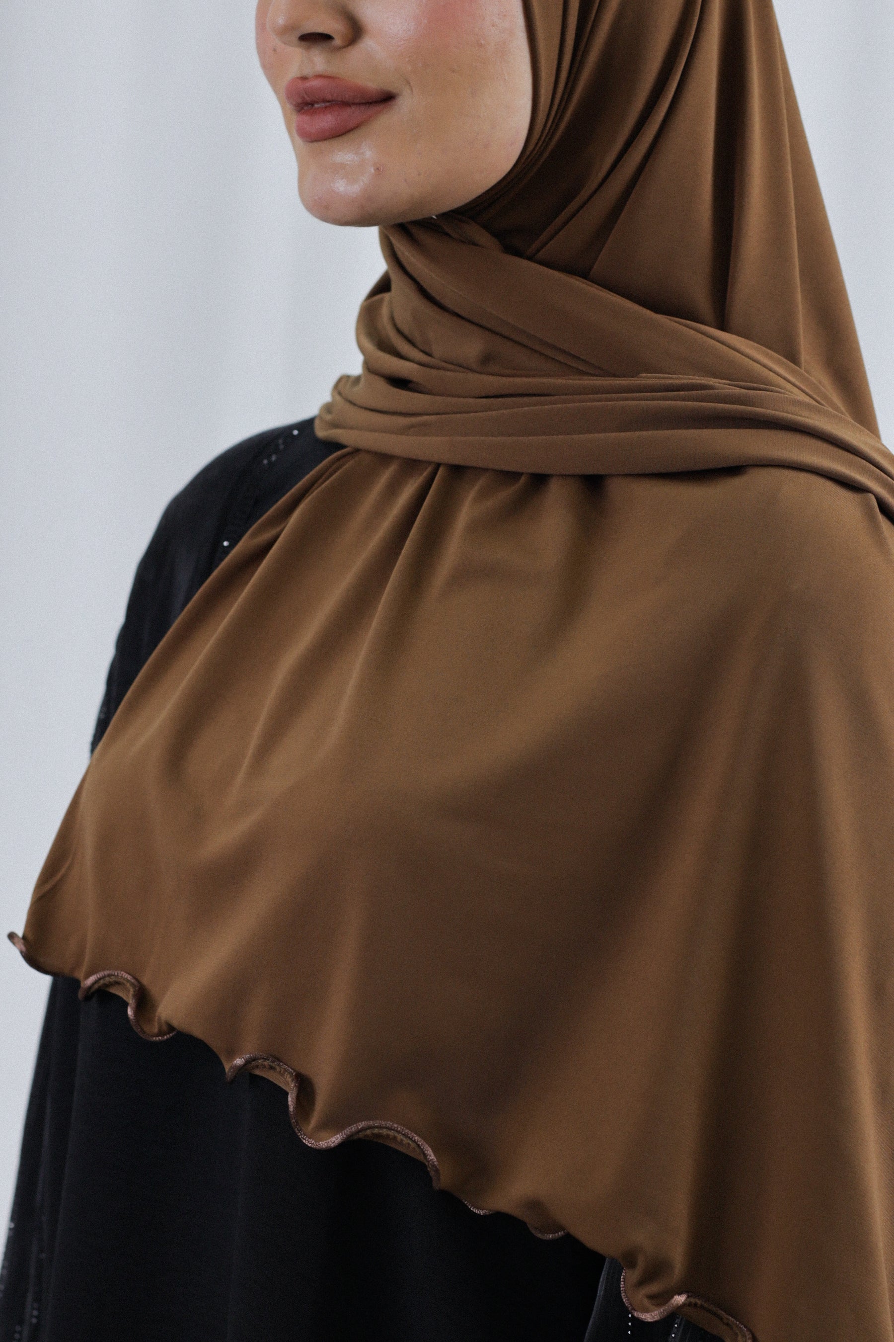 Ruffle Hijab | Camel