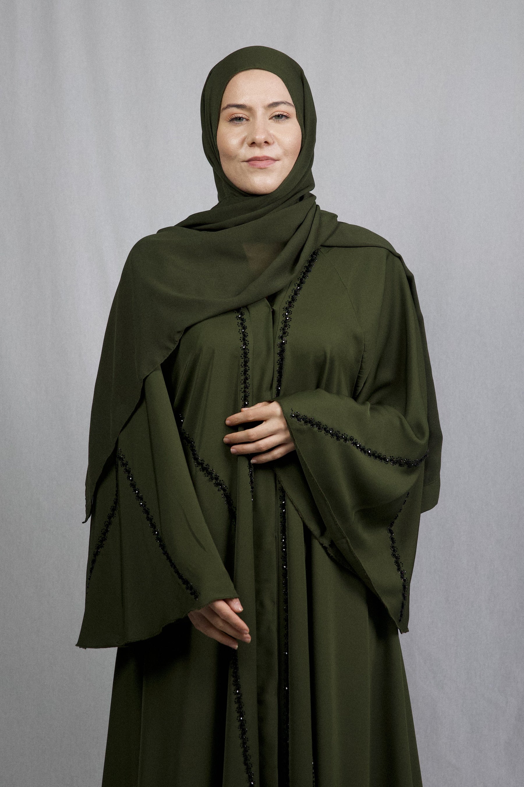 Black Diamond Abaya - Forest