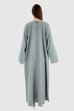 Bild in den Galerie-Viewer laden, Leinen-Abaya mit Tasche | Greeneige 
