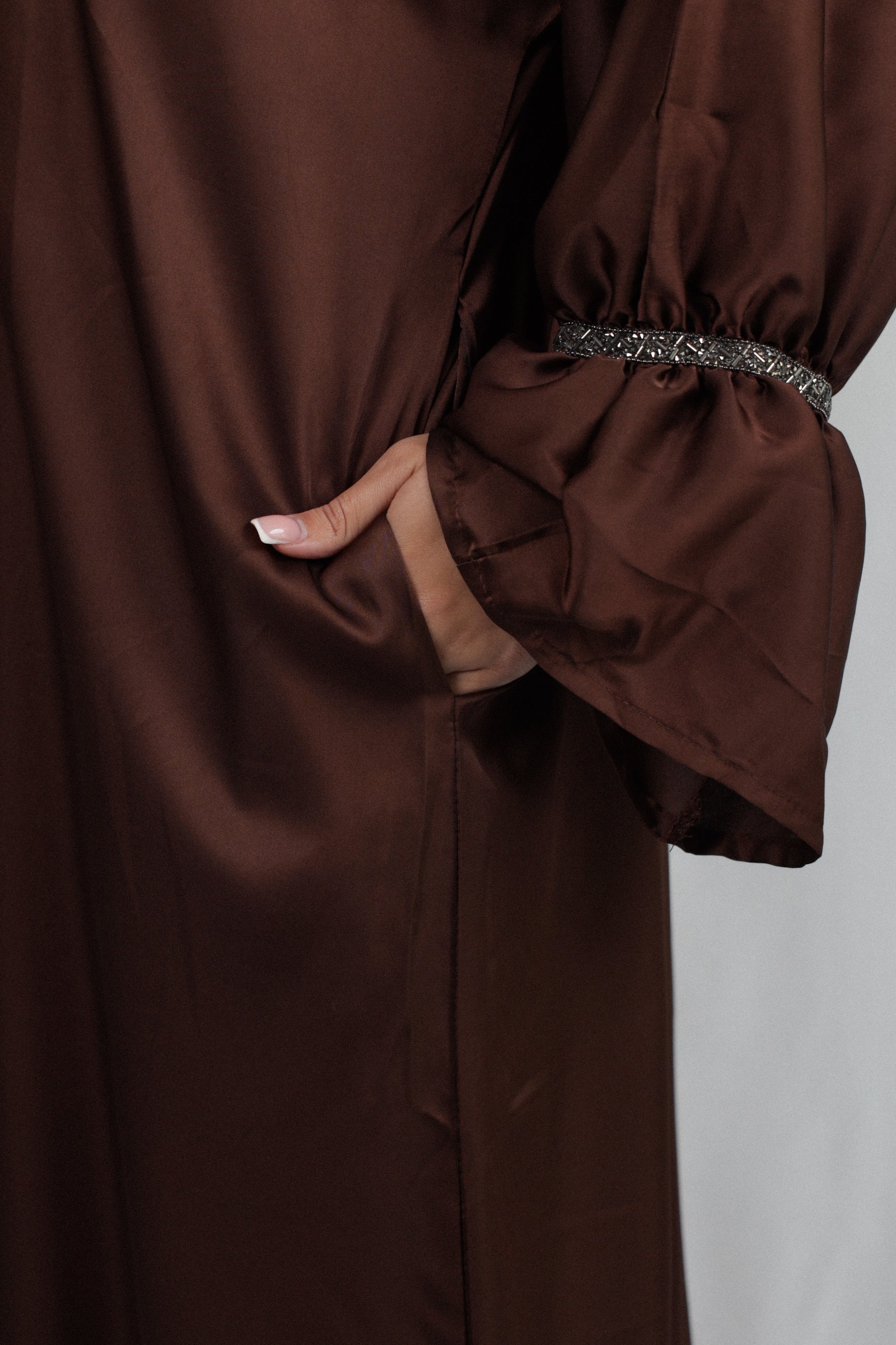 Dubai Finesse Abaya | Chocolate