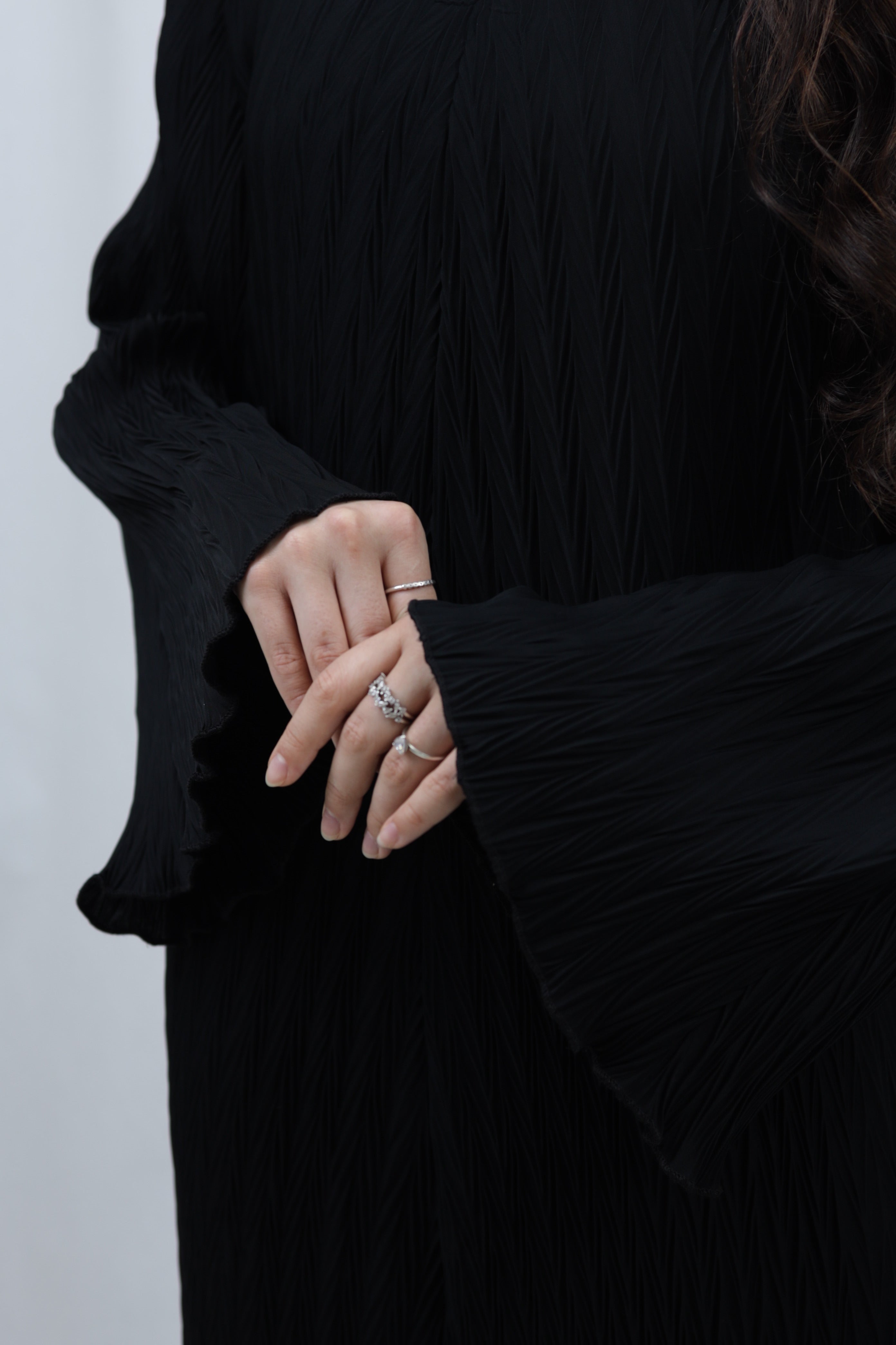 Pleated Dress - Black