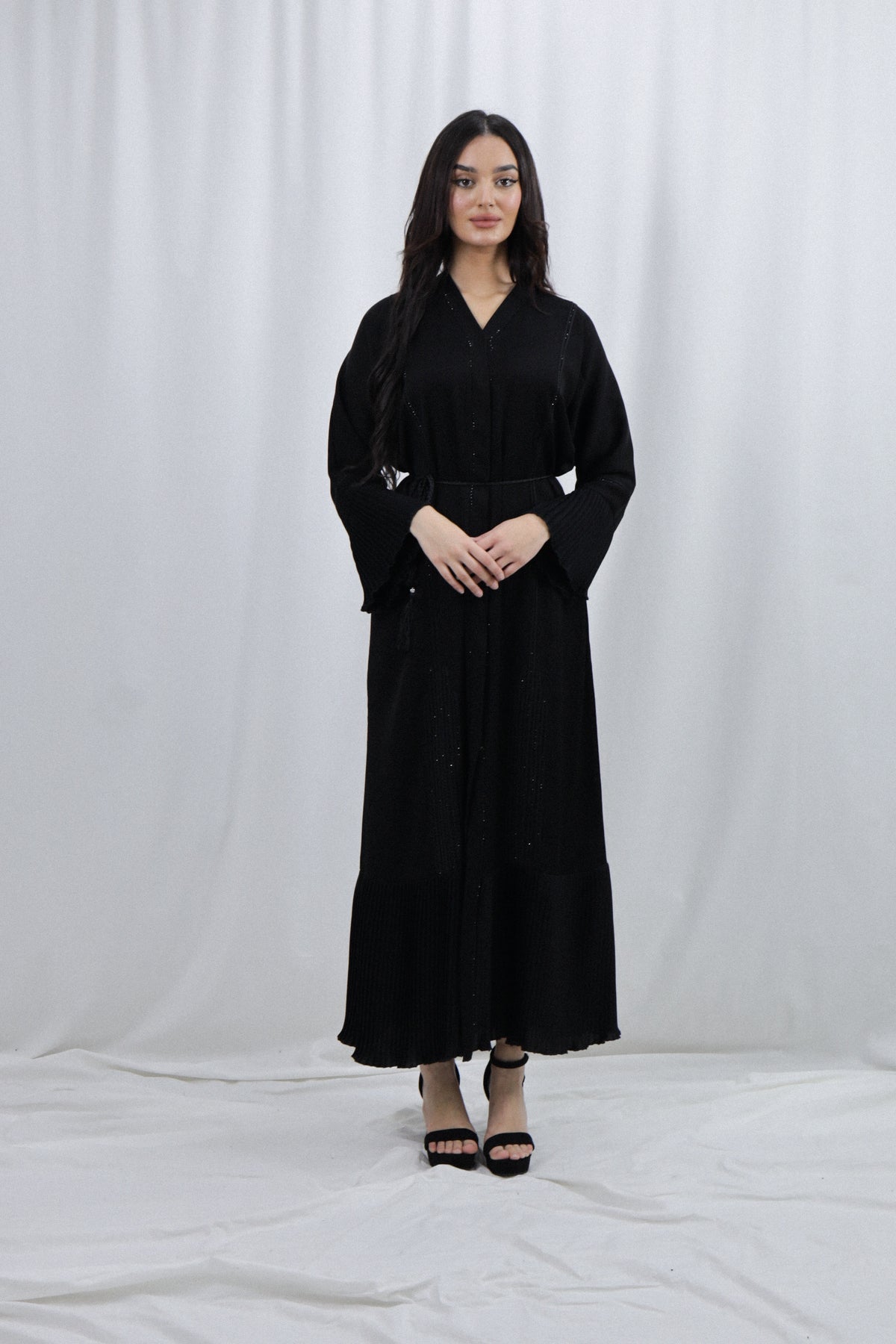 Black Sprinkle Abaya - Black