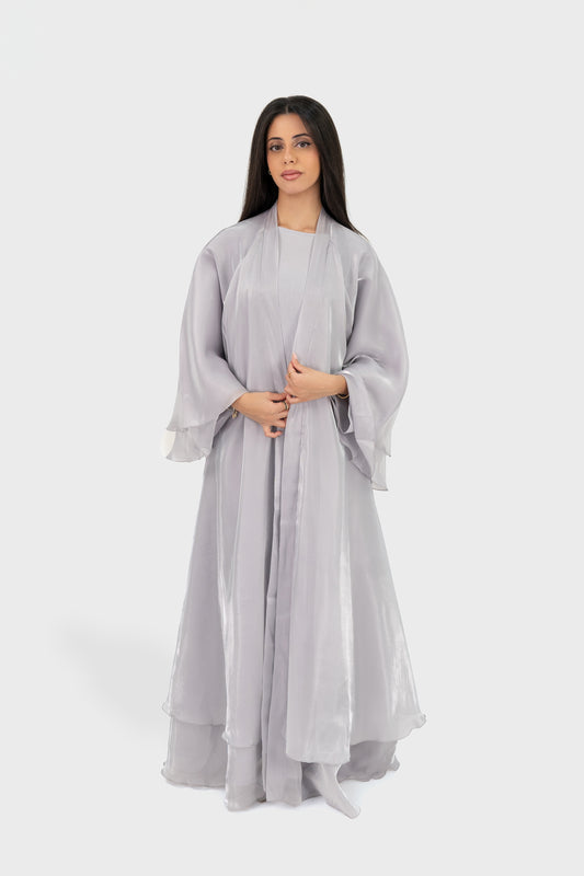 Dreamy Abaya - Soft Silver