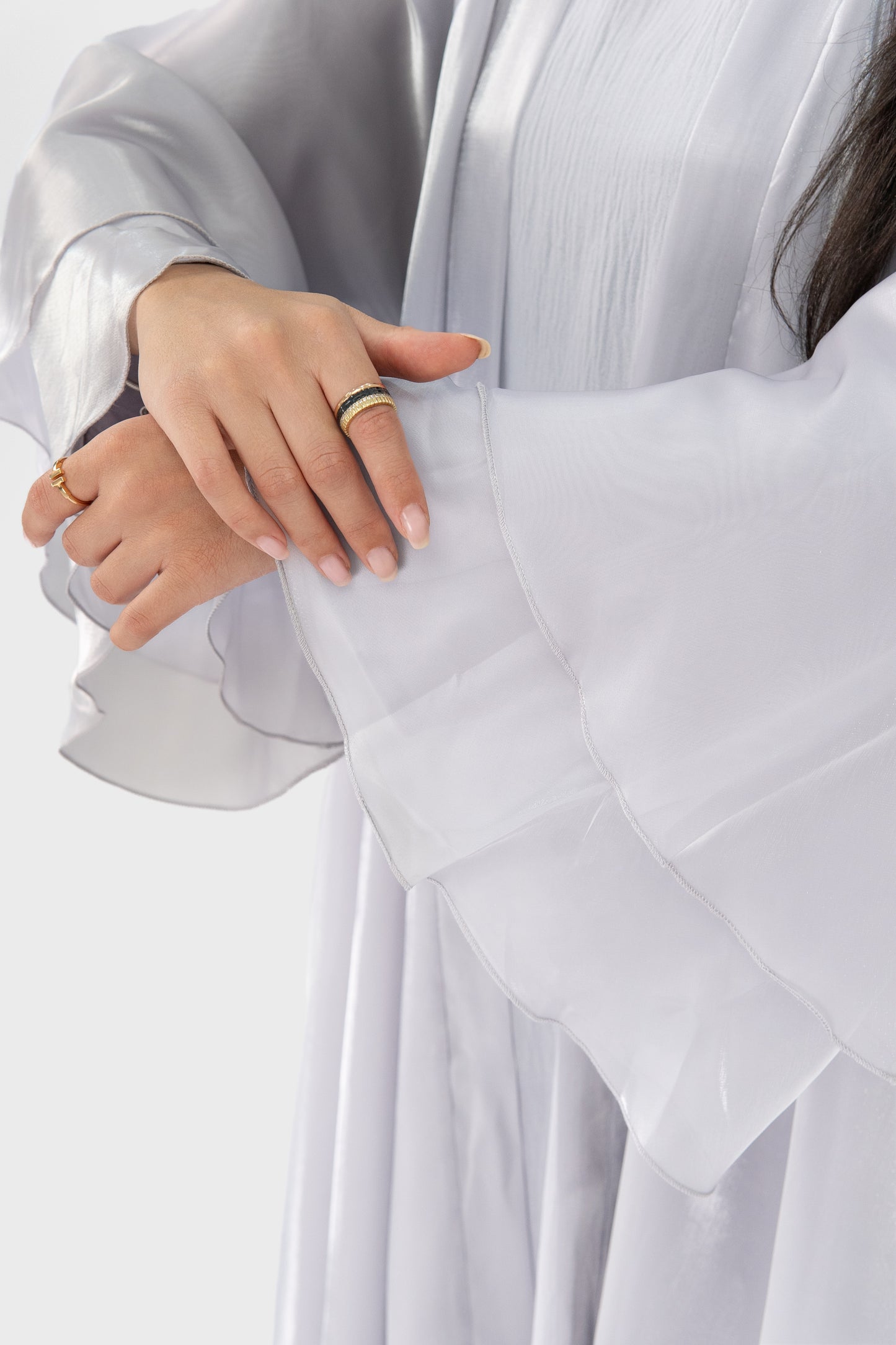 Dreamy Abaya - Soft Silver