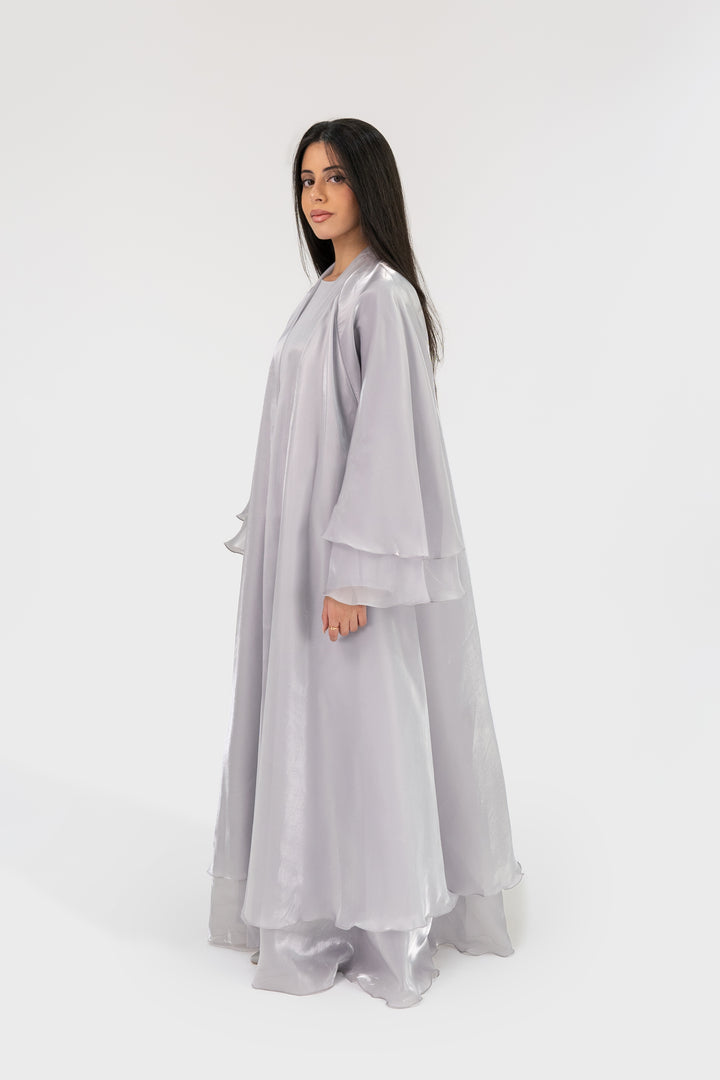 Dreamy Abaya | Soft Silver