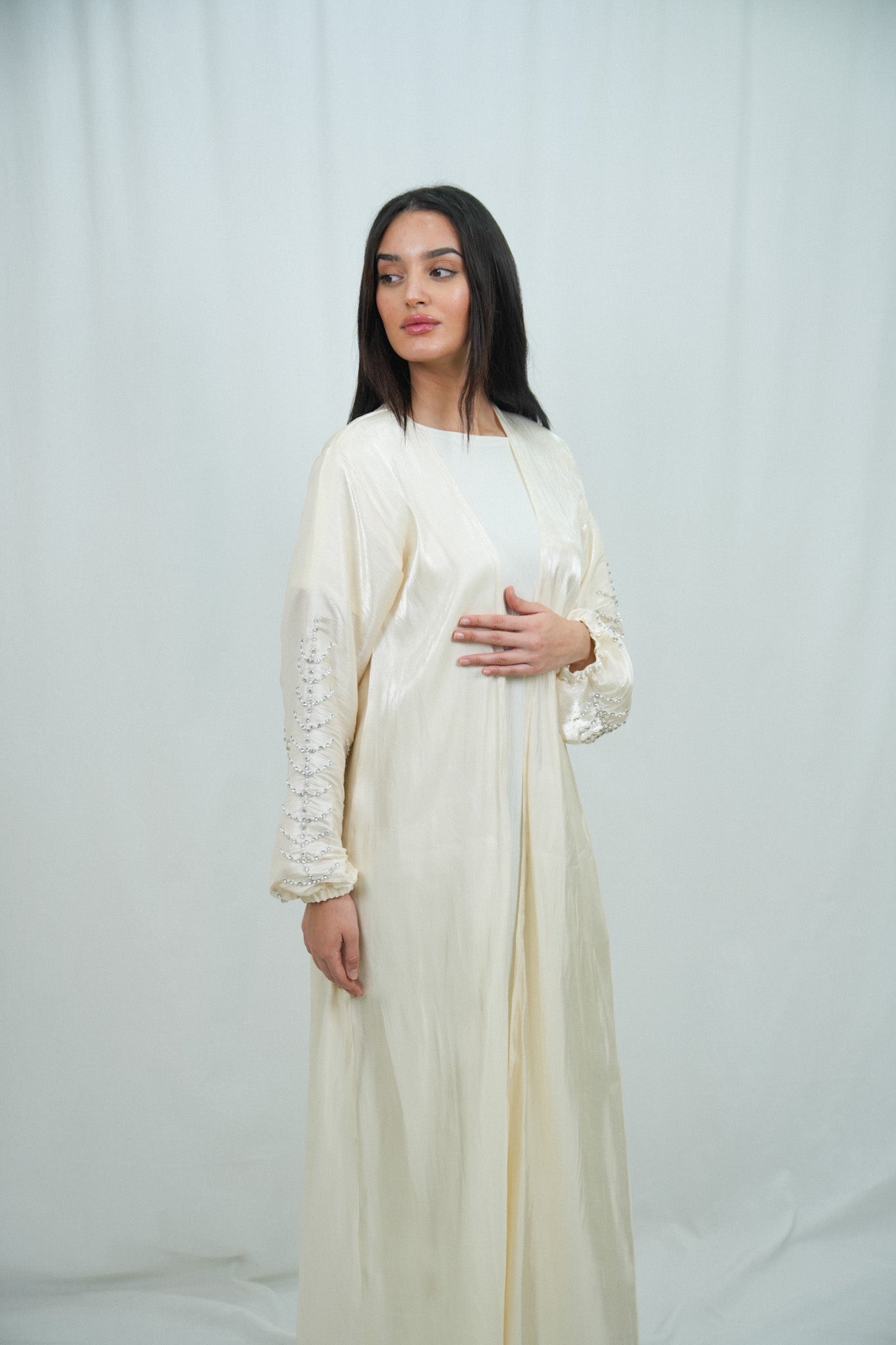 Crystal Abaya | Off White