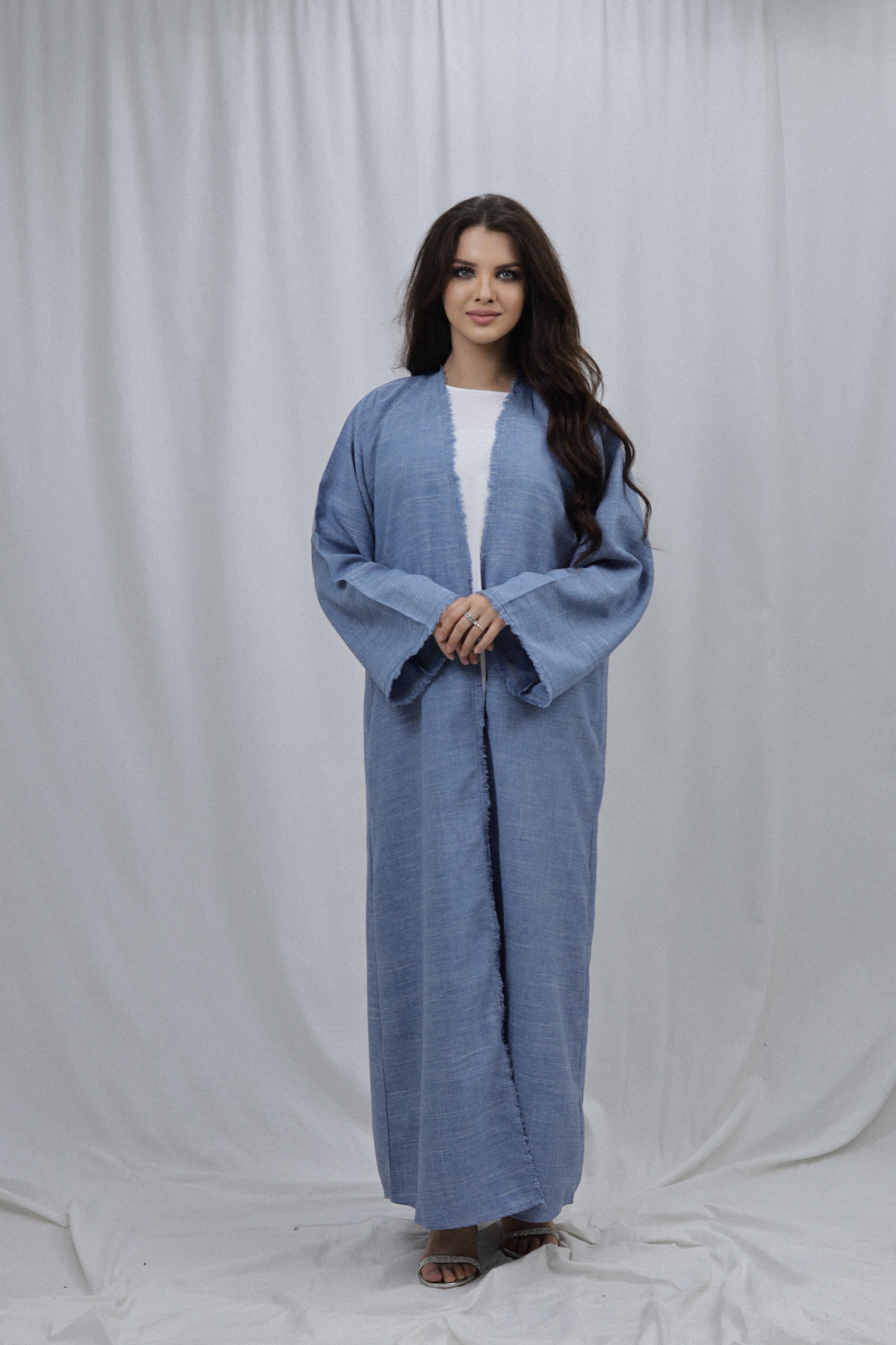 Linen Kimono | Sky Blue