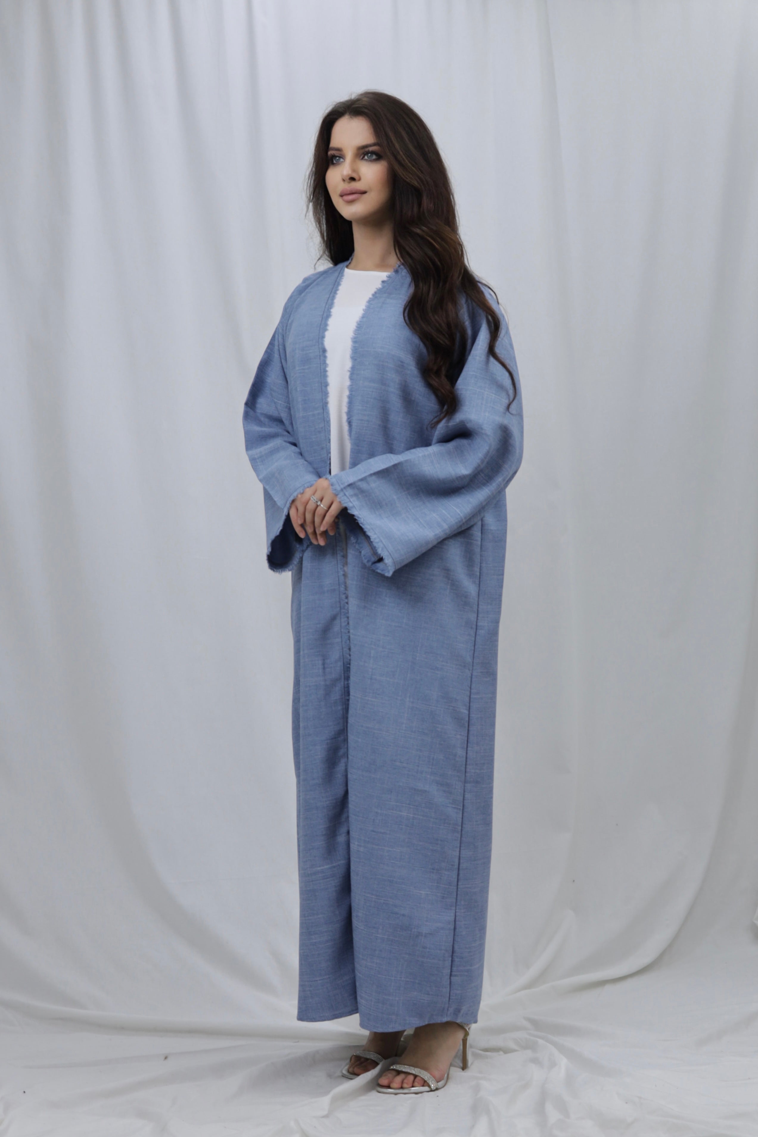 Linen Kimono | Sky Blue