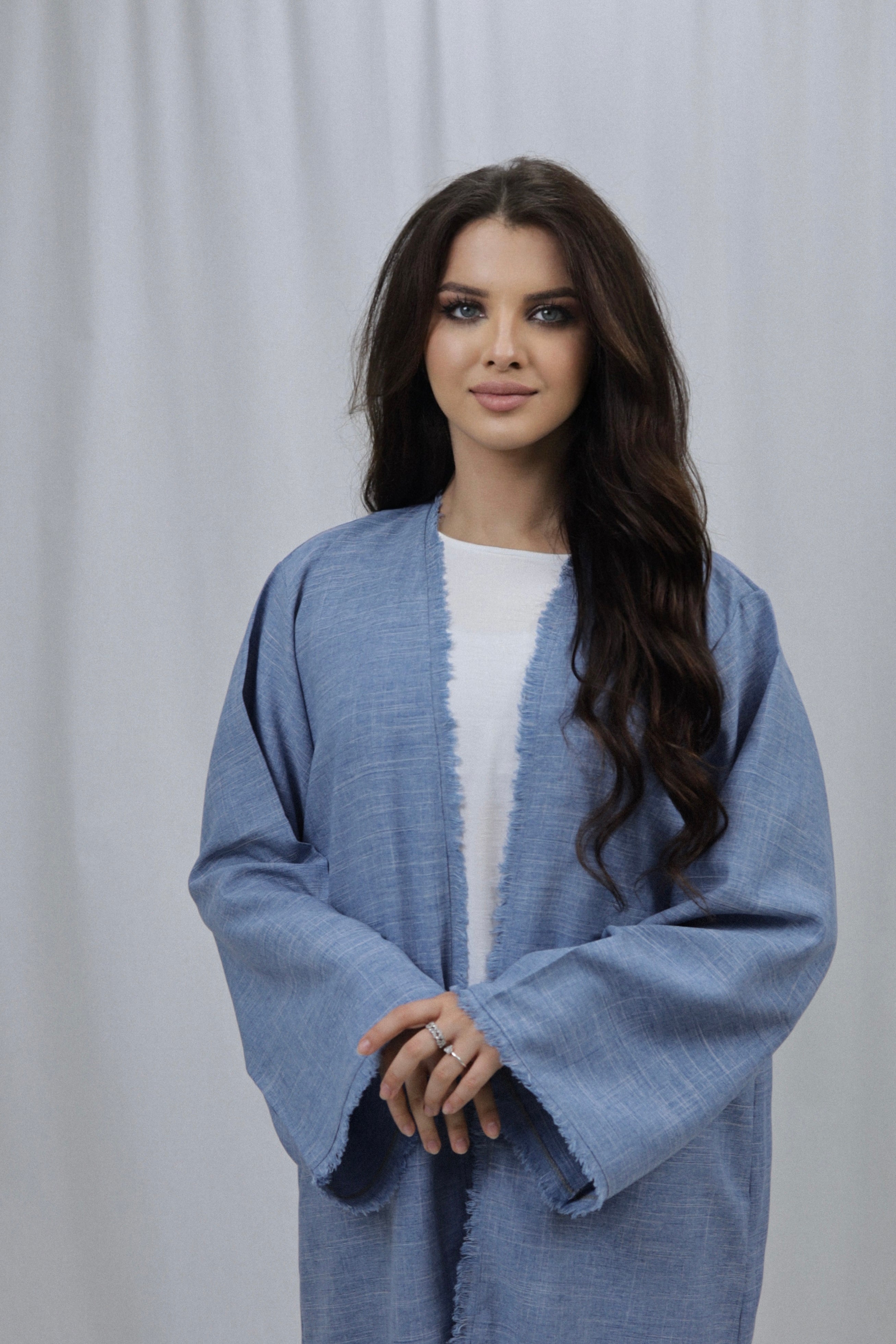 Linen Kimono | Sky Blue