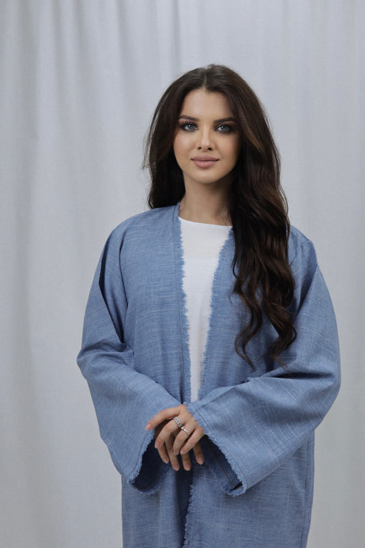 Linen Kimono | Sky Blue
