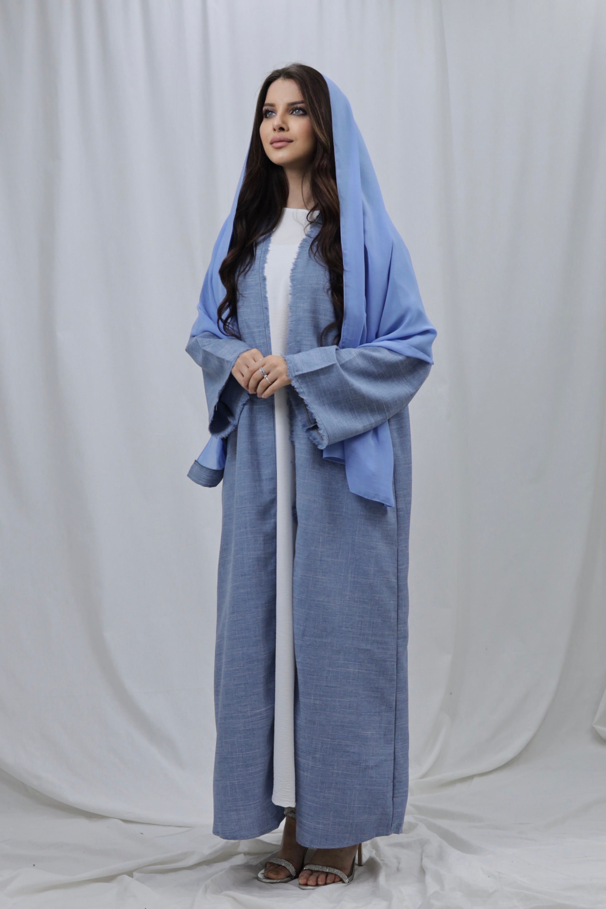 Linen Kimono | Sky Blue