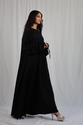 Arm Stringed Abaya | Black