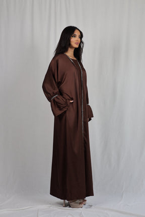 Dubai Finesse Abaya | Chocolate