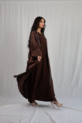 Dubai Finesse Abaya | Chocolate