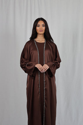 Dubai Finesse Abaya | Chocolate