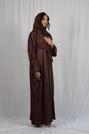 Dubai Finesse Abaya | Chocolate