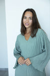 Pleated Dress | Sage Green