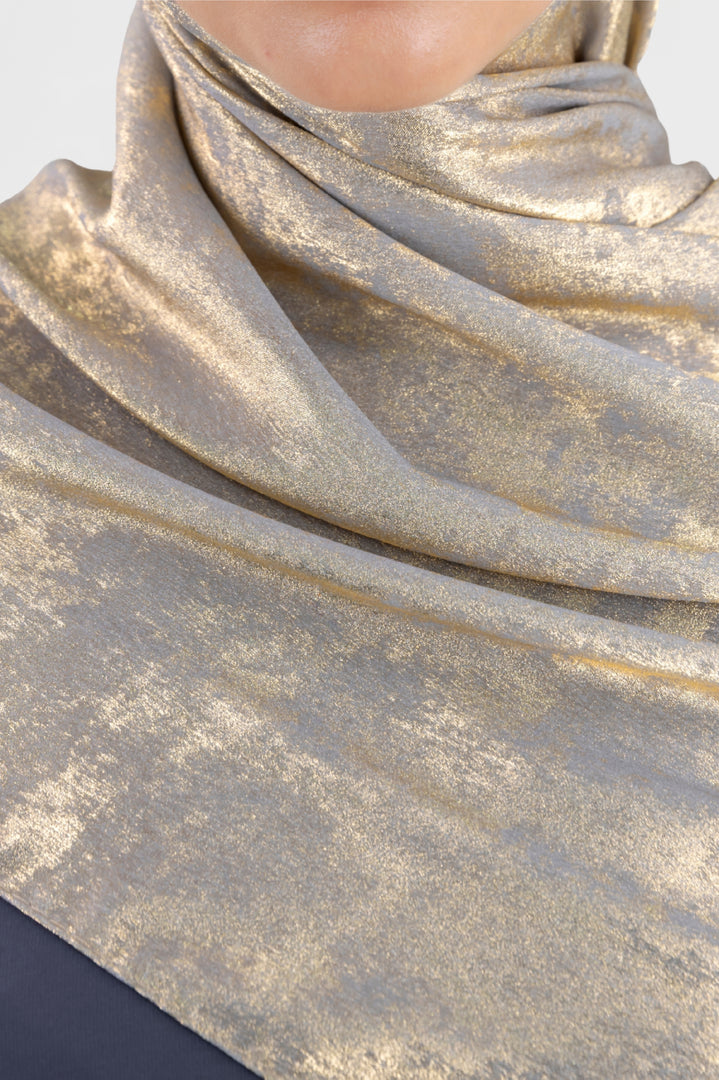 Luxury Hijab | Golden Gray