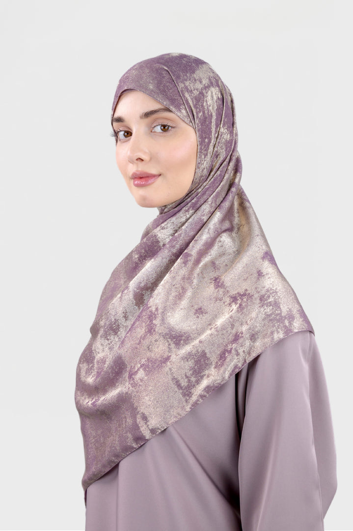 Luxury Hijab | Golden Purple