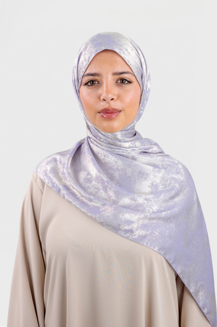 Luxury Hijab | Silver Lila