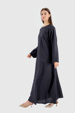 Charger l&#39;image dans la visionneuse de galerie, Linen Pocket Abaya | Black
