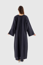 Charger l&#39;image dans la visionneuse de galerie, Linen Pocket Abaya | Black
