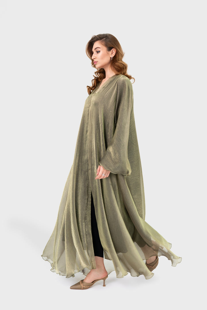 Luna Abaya | Olivgrüner Glanz