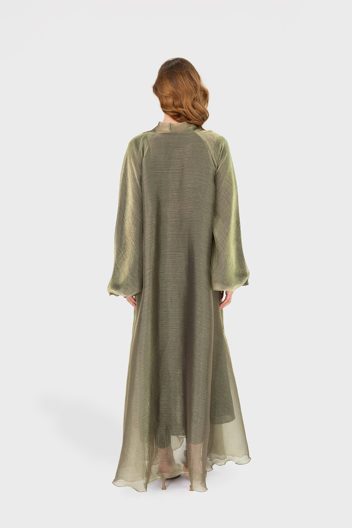 Luna Abaya | Olivgrüner Glanz